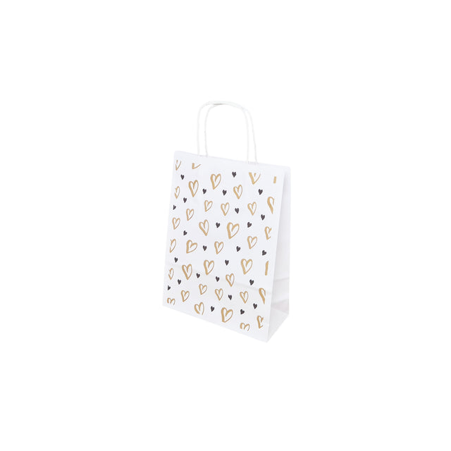 Pungă Hârtie Kraft cu Model 3 Love 18 x 24(H) x 7cm