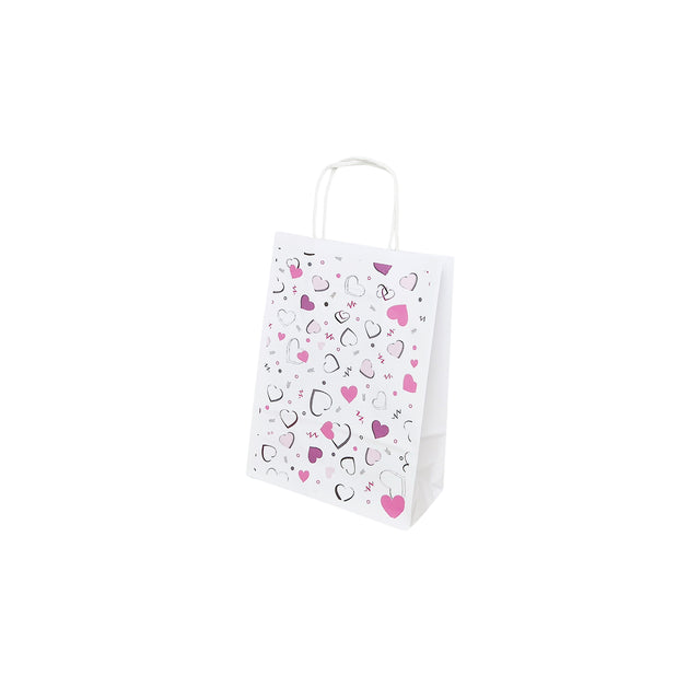 Pungă Hârtie Kraft cu Model 5 Love 18 x 24(H) x 7cm