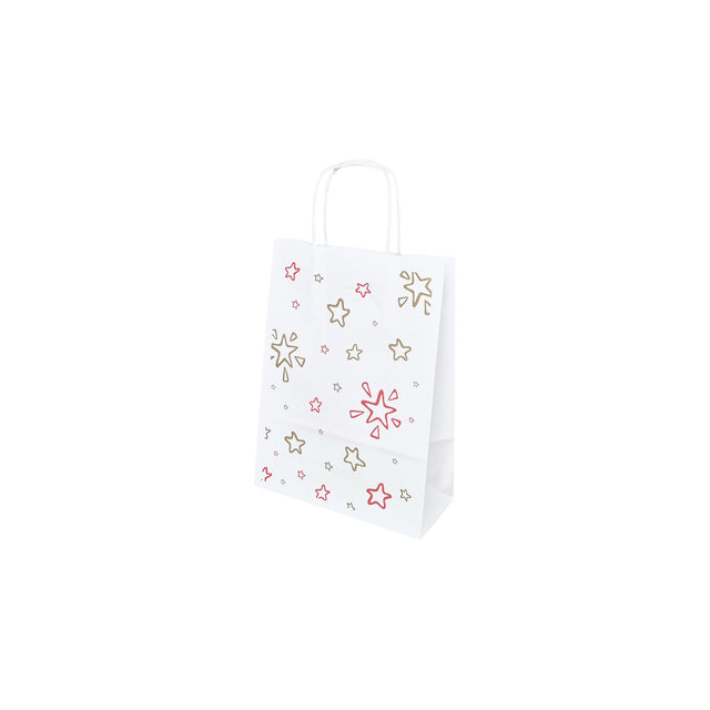 Kraft Paper Bag with Pattern 1 Floral 18 x 24(H) x 7cm