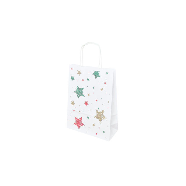 Pungă Hârtie Kraft cu Model 5 Crăciun 18 x 24(H) x 7cm