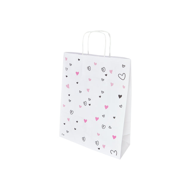 Pungă Hârtie Kraft cu Model 8 Love 24 x 31(H) x 10cm