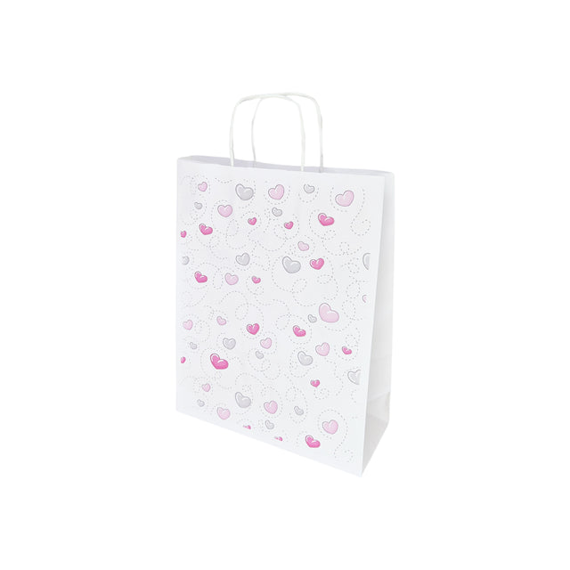 Pungă Hârtie Kraft cu Model 1 Love 24 x 31(H) x 10cm