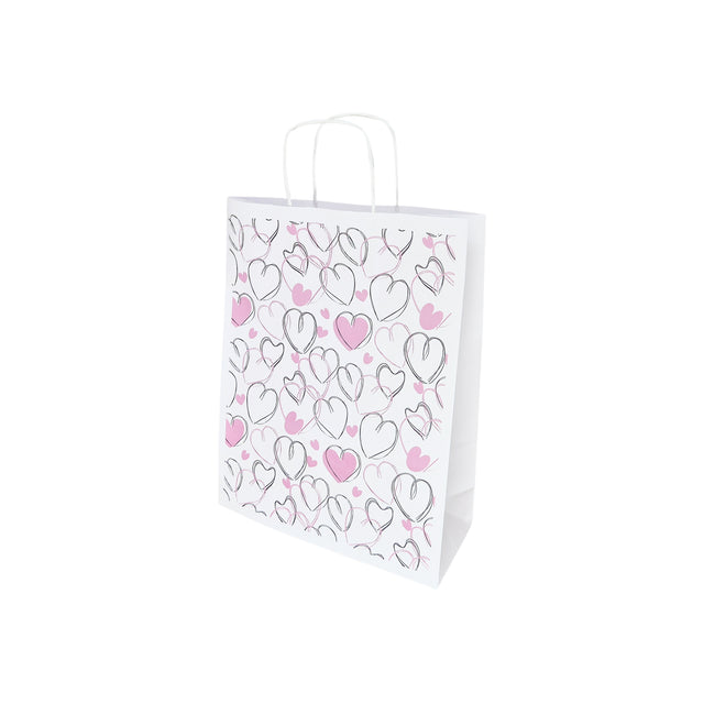 Pungă Hârtie Kraft cu Model 6 Love 24 x 31(H) x 10cm