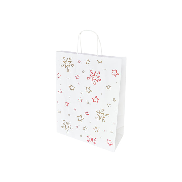 Pungă Hârtie Kraft cu Model 11 Crăciun 24 x 31(H) x 10cm