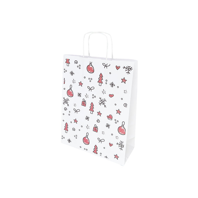 Pungă Hârtie Kraft cu Model 12 Crăciun 24 x 31(H) x 10cm