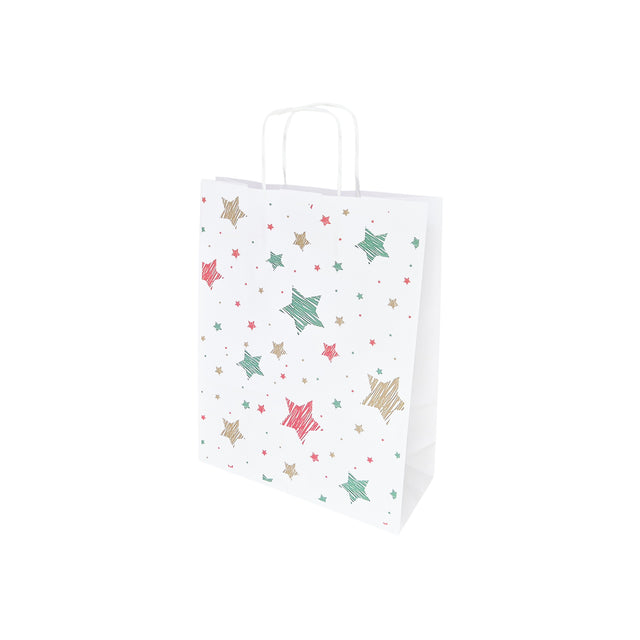 Pungă Hârtie Kraft cu Model 5 Crăciun 24 x 31(H) x 10cm