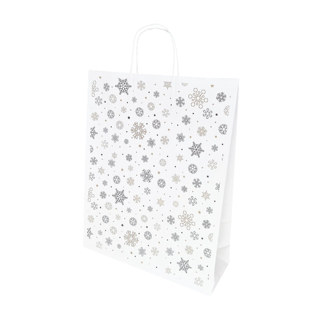 Pungă Hârtie Kraft cu Model 2 Crăciun 32 x 41(H) x 12cm