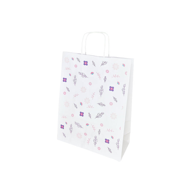 Kraft Paper Bag with Pattern 1 Floral 24 x 31(H) x 10cm