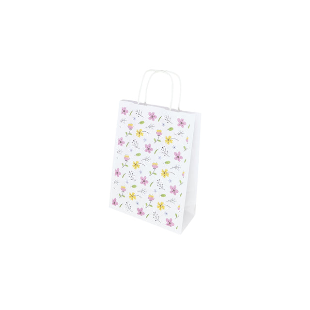Kraft Paper Bag with Pattern 1 Floral 18 x 24(H) x 7cm
