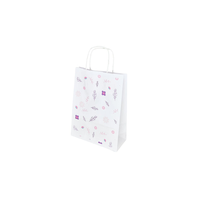 Pungă Hârtie Kraft cu Model 2 Floral 18 x 24(H) x 7cm