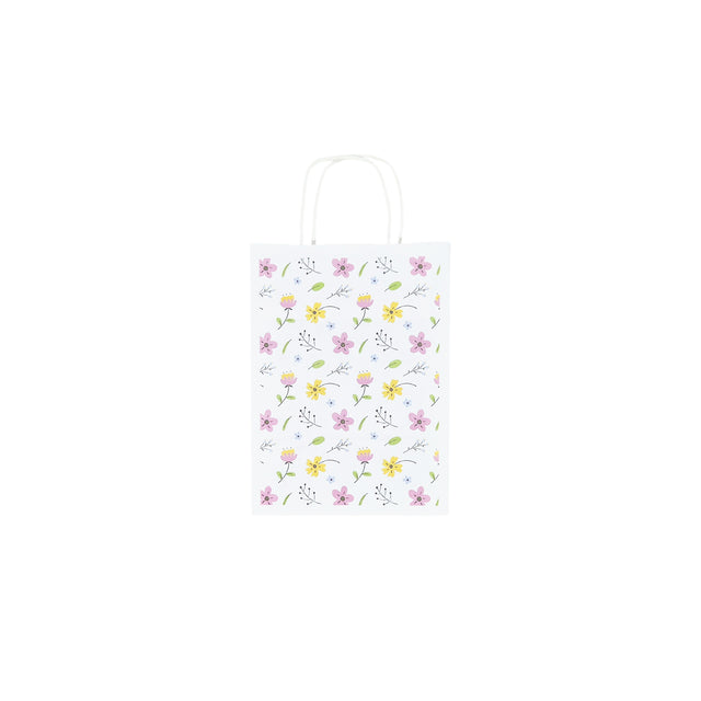 Kraft Paper Bag with Pattern 1 Floral 18 x 24(H) x 7cm