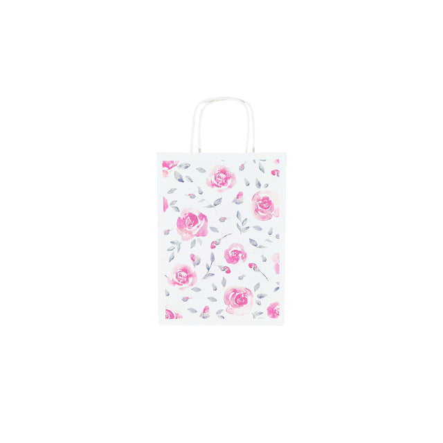 Hochwertiges Kraftpapier mit Modell 10, Blumenmuster, 18 x 24 (H) x 7 cm