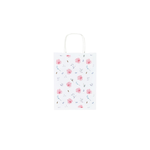 Kraft Paper Bag with Pattern 12 Floral 18 x 24(H) x 7cm