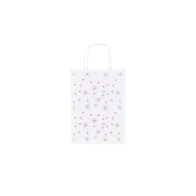 Kraft Paper Bag with Pattern 1 Floral 18 x 24(H) x 7cm