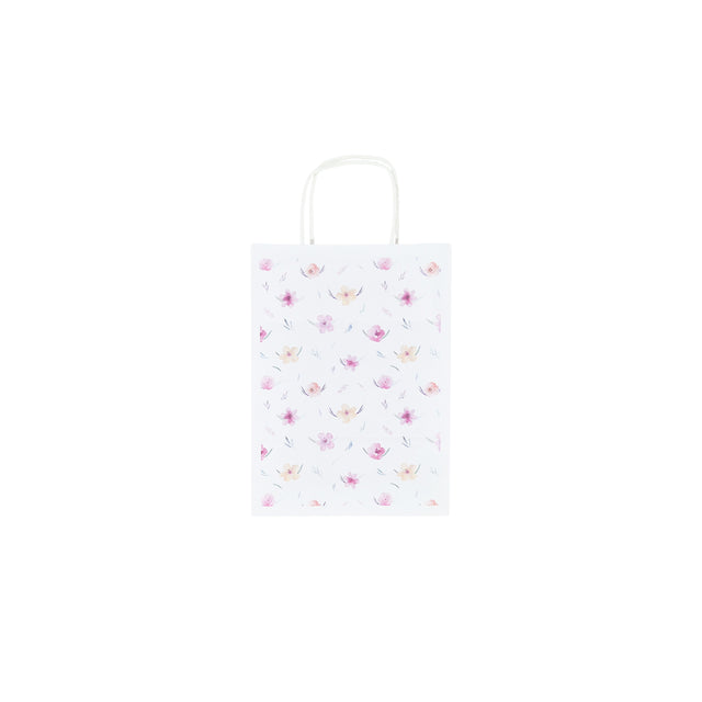Pungă Hârtie Kraft cu Model 12 Floral 18 x 24(H) x 7cm