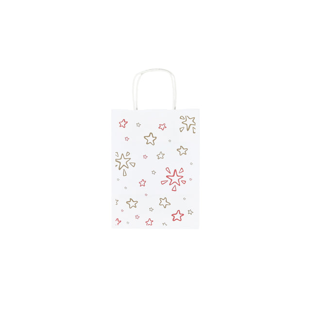 Kraft Paper Bag with Pattern 1 Floral 18 x 24(H) x 7cm