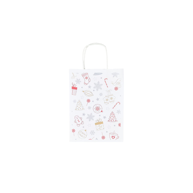 Pungă Hârtie Kraft cu Model 3 Crăciun 18 x 24(H) x 7cm