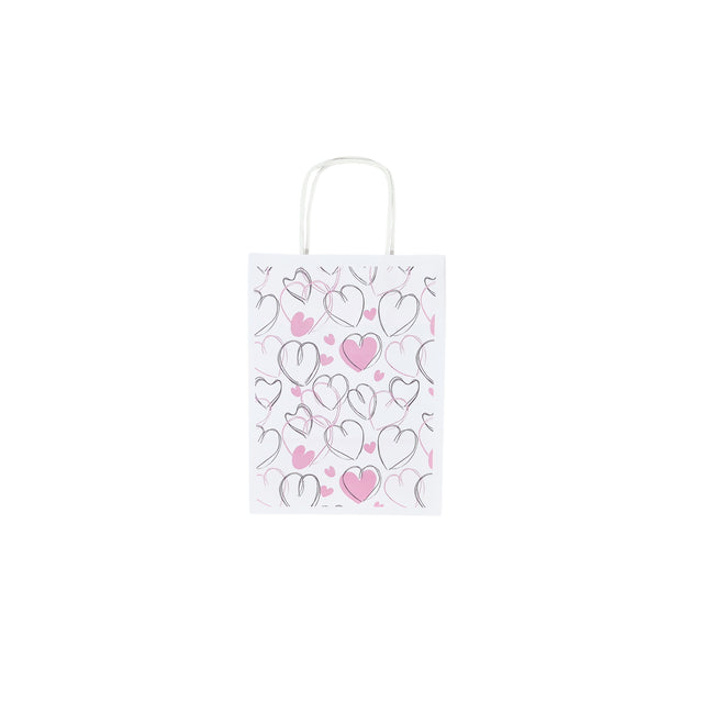 Pungă Hârtie Kraft cu Model 6 Love 18 x 24(H) x 7cm