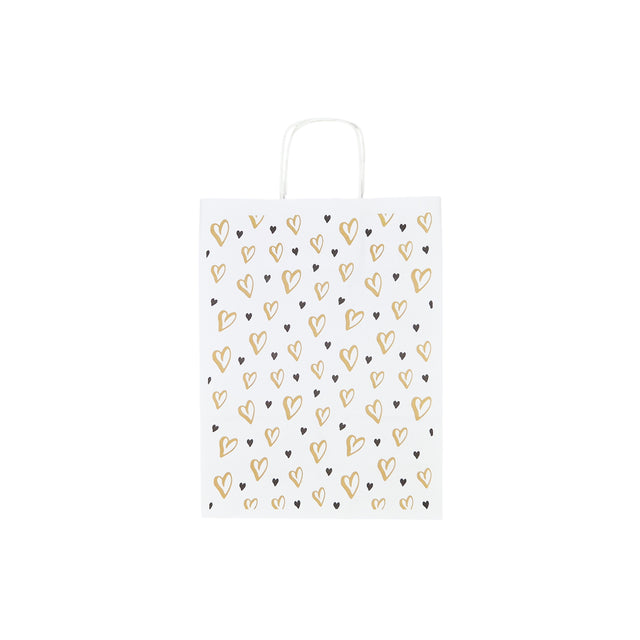 Pungă Hârtie Kraft cu Model 3 Love 24 x 31(H) x 10cm