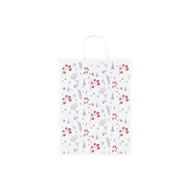 Pungă Hârtie Kraft cu Model 14 Crăciun 24 x 31(H) x 10cm