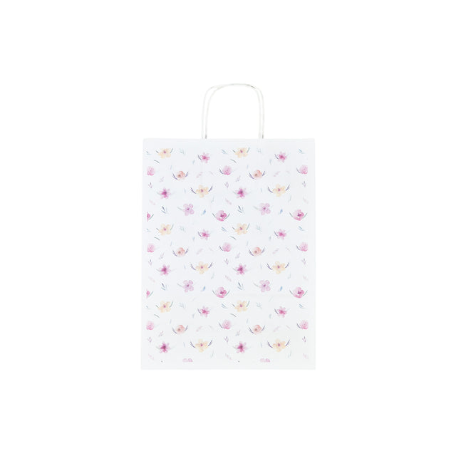 Pungă Hârtie Kraft cu Model 12 Floral 24 x 31(H) x 10cm