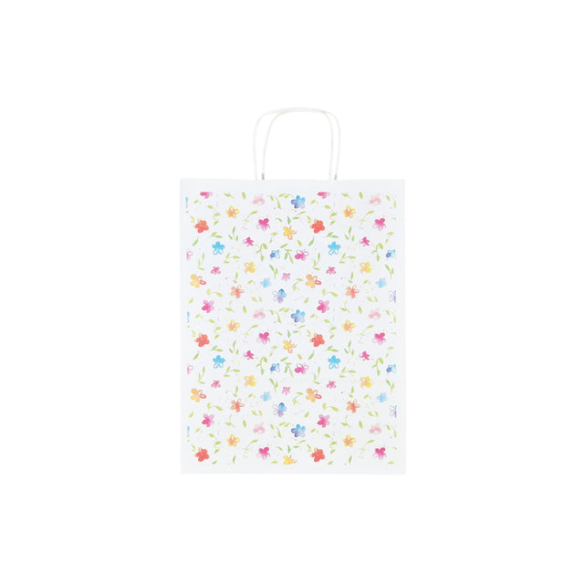 Hochwertiges Kraftpapier mit Modell 13, Blumenmuster, 24 x 31 (H) x 10 cm