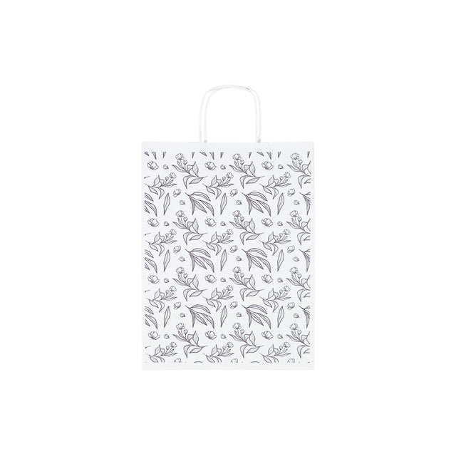 Hartes Kraftpapier mit Modell 1, Blumenmuster, 24 x 31 (H) x 10 cm
