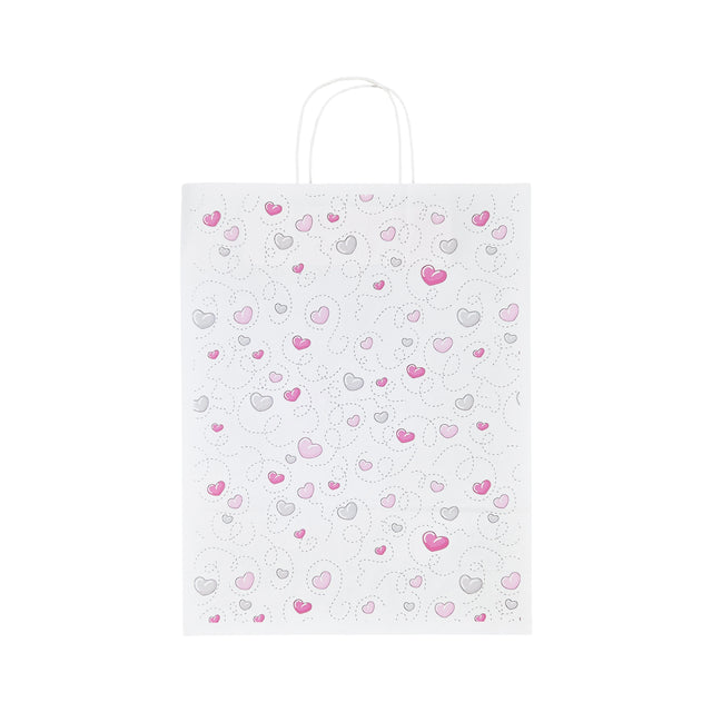 Pungă Hârtie Kraft cu Model 1 Love 32 x 41(H) x 12cm