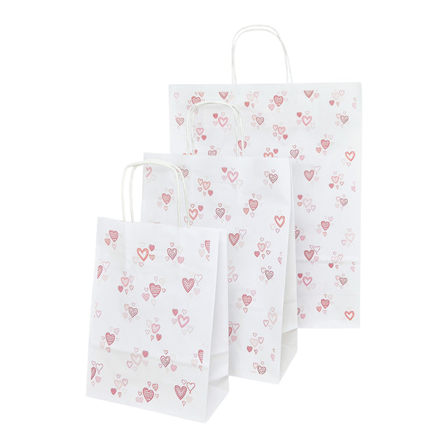 Pungă Hârtie Kraft cu Model 4 Love 24 x 31(H) x 10cm