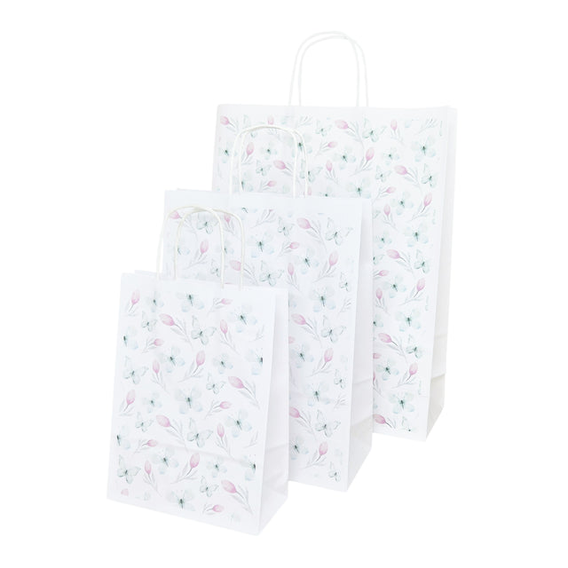 Kraft Paper Bag with Pattern 1 Floral 24 x 31(H) x 10cm