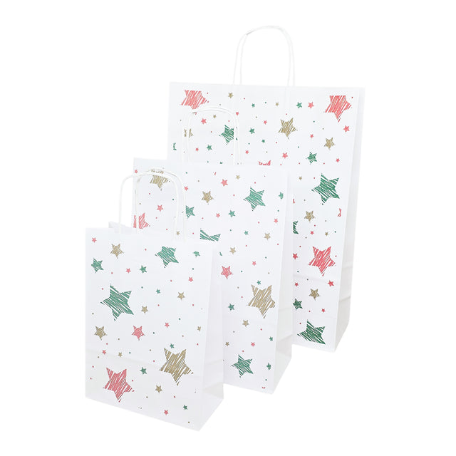 Pungă Hârtie Kraft cu Model 5 Crăciun 24 x 31(H) x 10cm