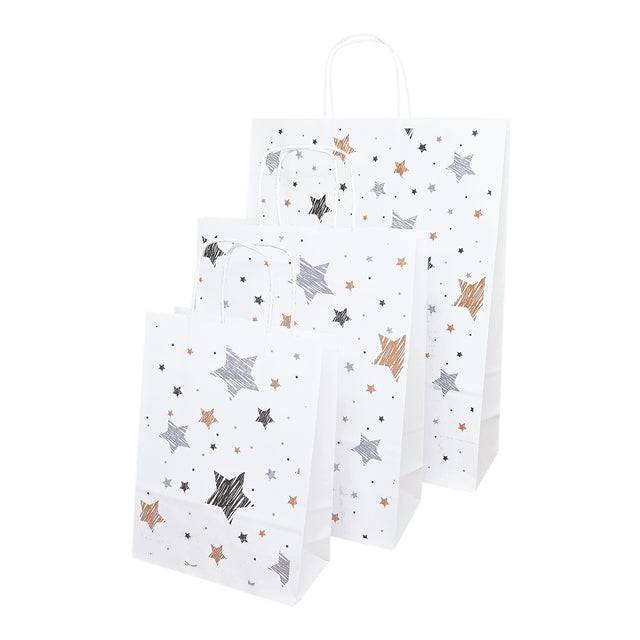 Pungă Hârtie Kraft cu Model 1 Crăciun 32 x 41(H) x 12cm