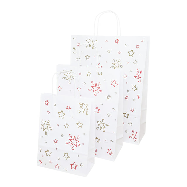 Kraft Paper Bag with Pattern 1 Floral 18 x 24(H) x 7cm