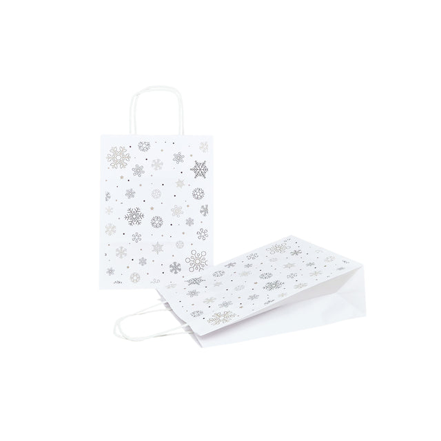 Kraft Paper Bag with Pattern 1 Floral 18 x 24(H) x 7cm