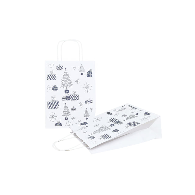 Hartes Kraftpapier mit Modell 1, Blumenmuster, 18 x 24 (H) x 7 cm