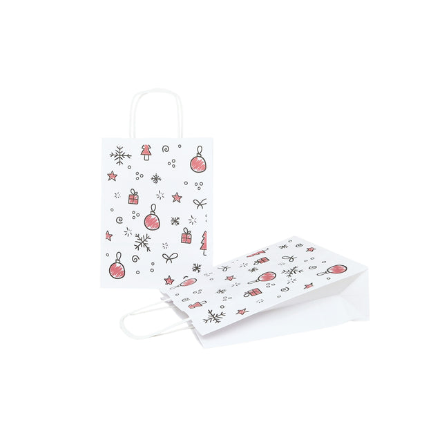 Pungă Hârtie Kraft cu Model 12 Crăciun 18 x 24(H) x 7cm