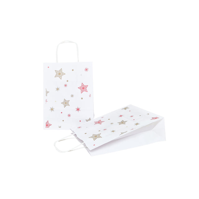 Hartes Kraftpapier mit Modell 1, Blumenmuster, 18 x 24 (H) x 7 cm