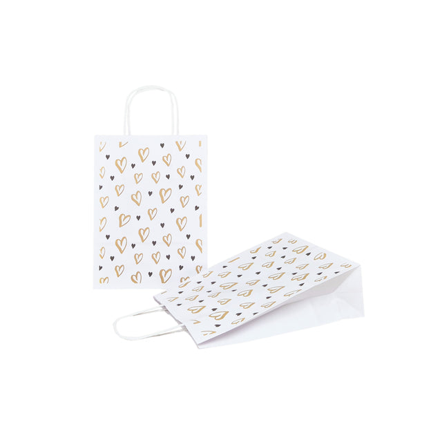 Pungă Hârtie Kraft cu Model 3 Love 18 x 24(H) x 7cm