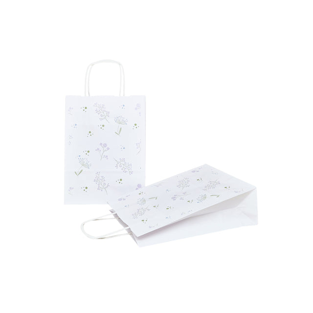 Kraft Paper Bag with Pattern 1 Floral 18 x 24(H) x 7cm