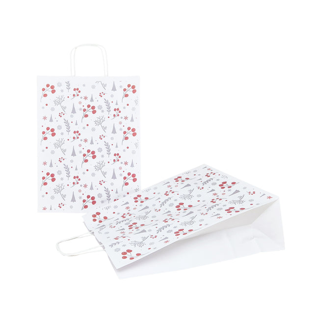 Pungă Hârtie Kraft cu Model 14 Crăciun 24 x 31(H) x 10cm