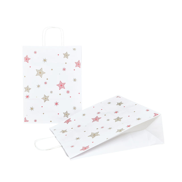 Pungă Hârtie Kraft cu Model 4 Crăciun 24 x 31(H) x 10cm