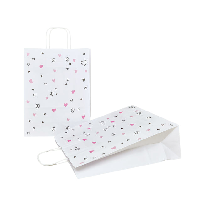 Pungă Hârtie Kraft cu Model 8 Love 24 x 31(H) x 10cm