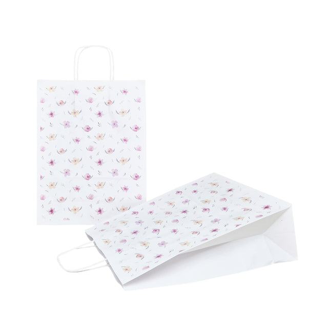 Pungă Hârtie Kraft cu Model 12 Floral 24 x 31(H) x 10cm