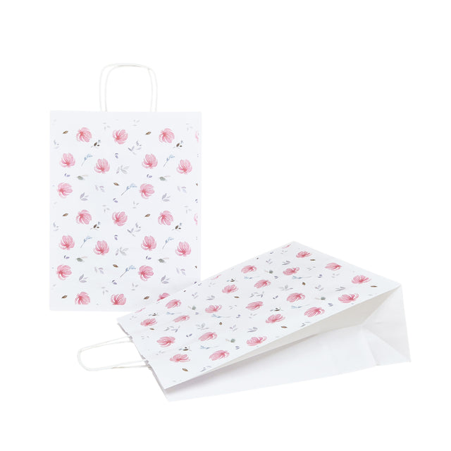 Kraft Paper Bag with Pattern 1 Floral 24 x 31(H) x 10cm