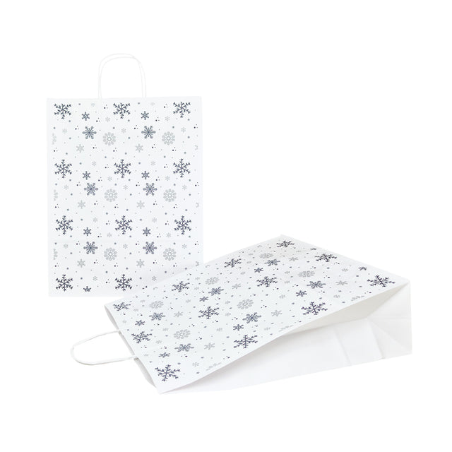 Kraft Paper Bag with Pattern 13 Floral 18 x 24(H) x 7cm