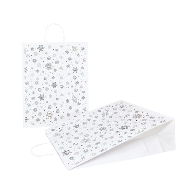 Pungă Hârtie Kraft cu Model 2 Crăciun 32 x 41(H) x 12cm