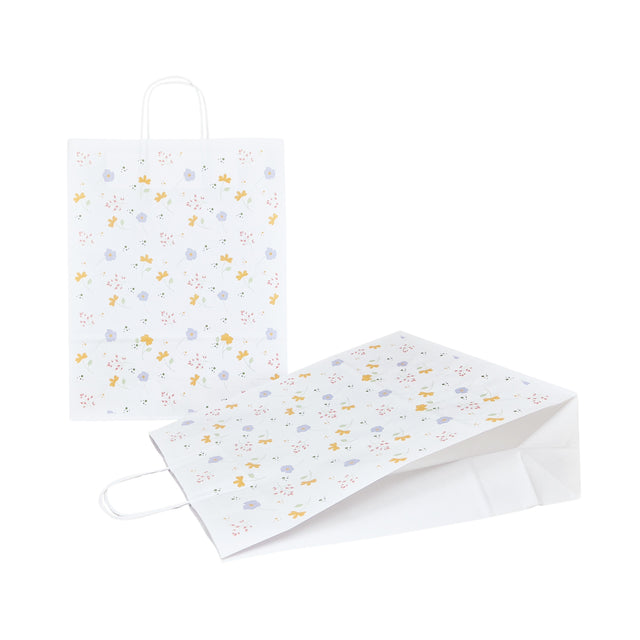 Pungă Hârtie Kraft cu Model 5 Floral 32 x 41(H) x 12cm