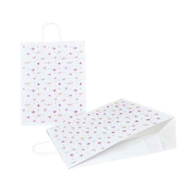 Kraft Paper Bag with Pattern 13 Floral 24 x 31(H) x 10cm