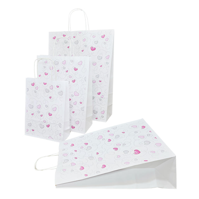 Pungă Hârtie Kraft cu Model 1 Love 24 x 31(H) x 10cm