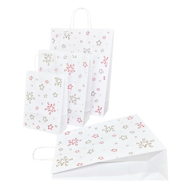 Kraft Paper Bag with Pattern 1 Floral 18 x 24(H) x 7cm